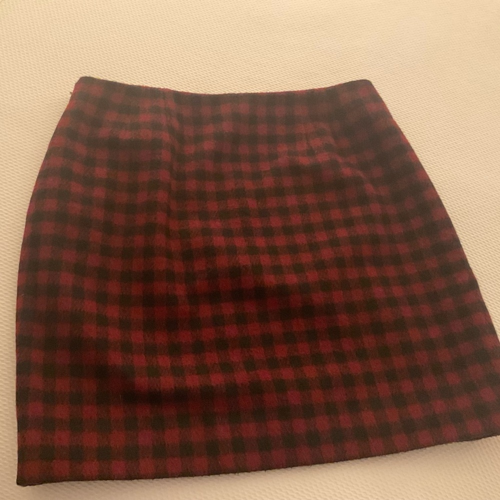 Madewell women’s Buffalo Plaid Red/Black Skirt